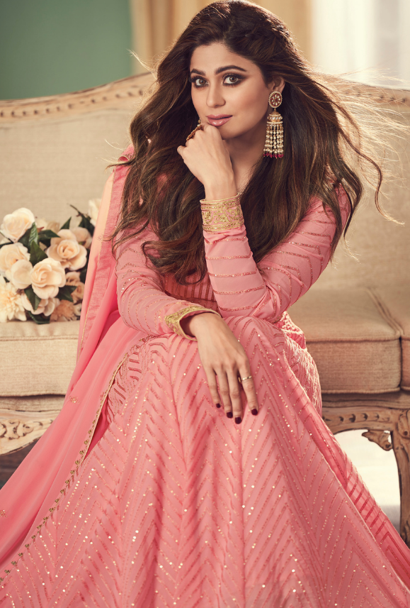 Pink Anarkali Dress