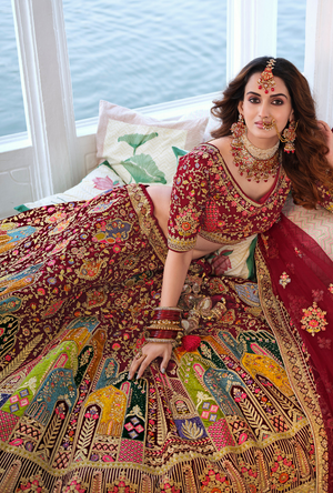 Maroon Red Royal Lehenga Choli set