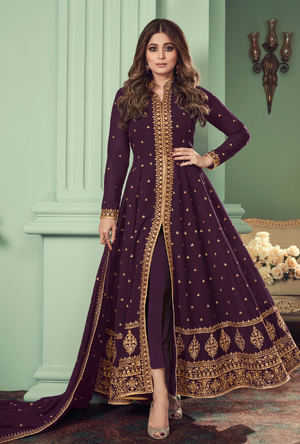 Purple Anarkali Dress