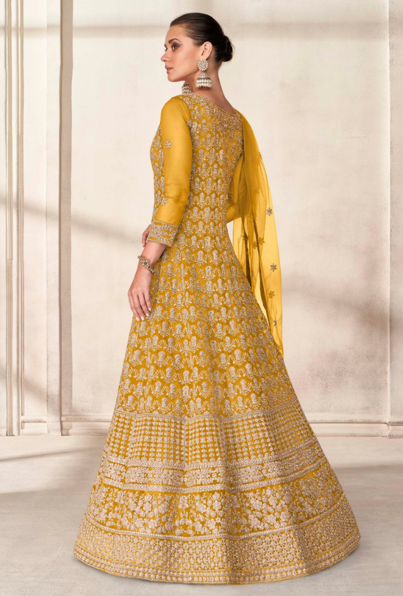 Yellow Anarkali Dress