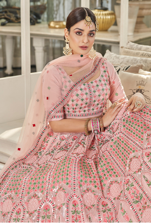 Pink Bridesmaid Lehenga