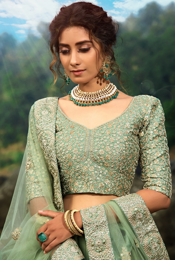 Green Lehenga Choli