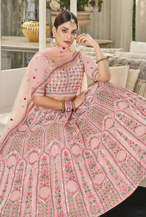 Pink Bridesmaid Lehenga