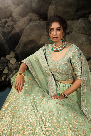 Green Lehenga Choli