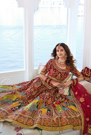 Maroon Red Royal Lehenga Choli set