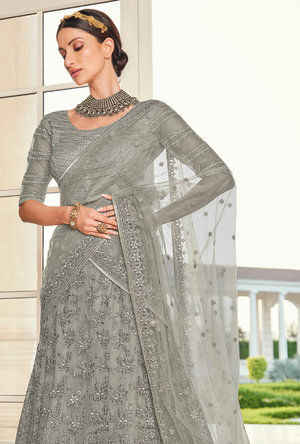 Grey Lehenga Choli set