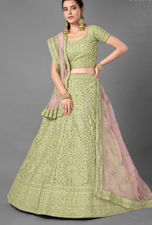 Pista Lehenga Choli