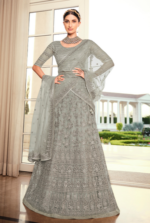 Grey Lehenga Choli set