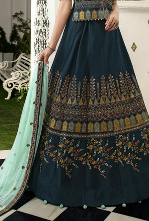 Green Lehenga Choli - Desi Royale