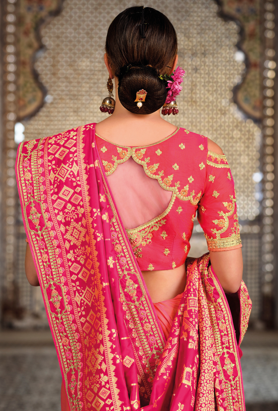 Pink Designer Saree