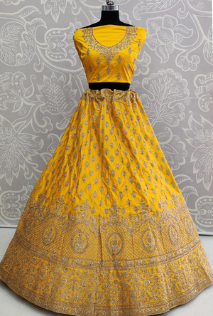 Yellow Bridal Lehenga Choli