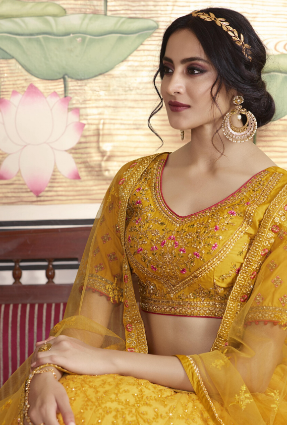 Yellow Lehenga Choli - Desi Royale