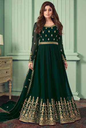 Green Anarkali Dress