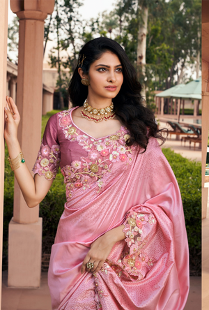 Pink Designer Saree