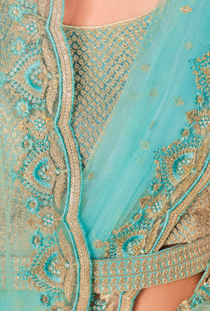 Blue Bridal Lehenga Choli set