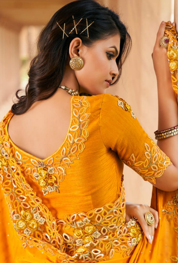 Orange Designer Saree