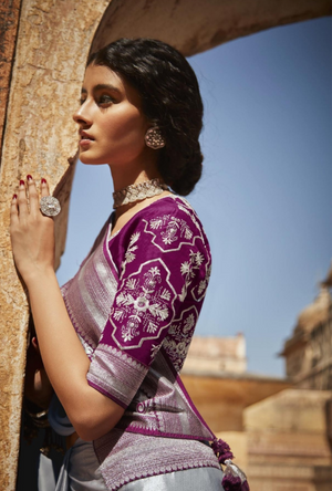 Purple Designer Saree