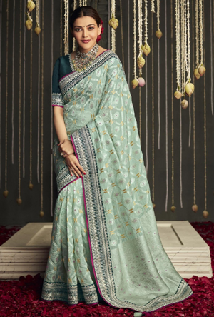 Green Designer Saree