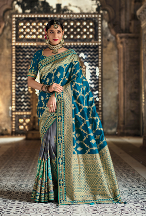 Blue Designer Saree