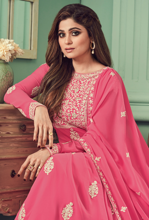 Pink Anarkali Dress