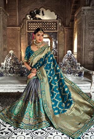 Blue Designer Saree