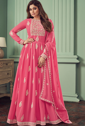 Pink Anarkali Dress