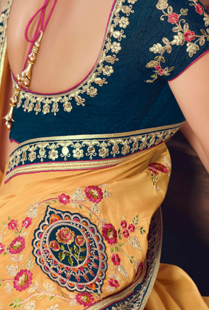 Mustard Designer Saree