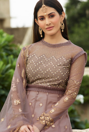 Purple Anarkali Suit