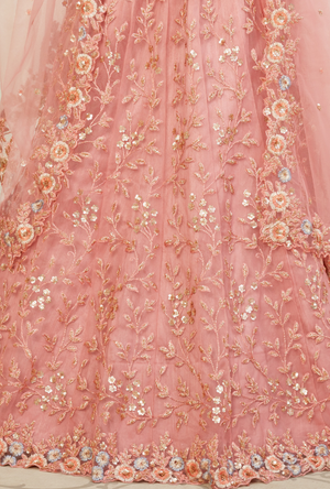 Peach Lehenga Choli