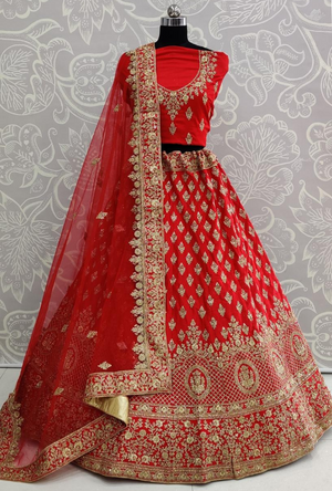 Red Bridal Lehenga Choli