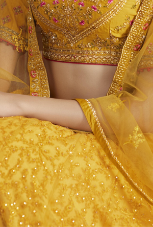 Yellow Lehenga Choli - Desi Royale