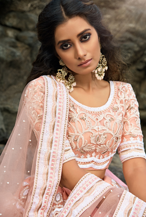 Peach Lehenga Choli