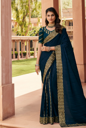 Blue Designer Saree