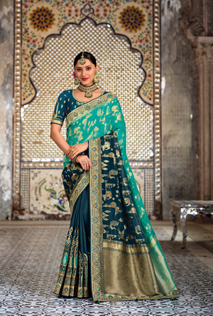 Blue Designer Saree