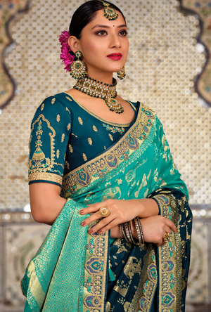 Blue Designer Saree