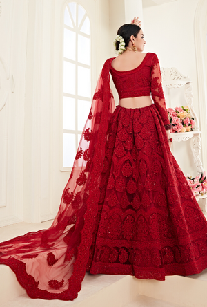 Red Lehenga Choli - Desi Royale