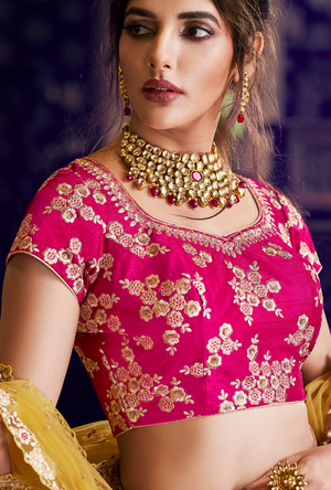 Rani Pink Lehenga Choli - Desi Royale