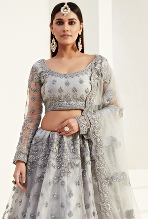 Silver Lehenga Choli