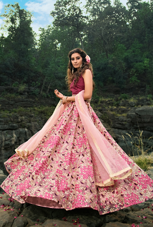 Pink Lehenga Choli