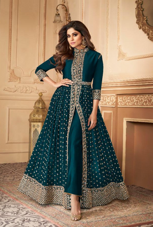 Green Designer Anarkali Suit