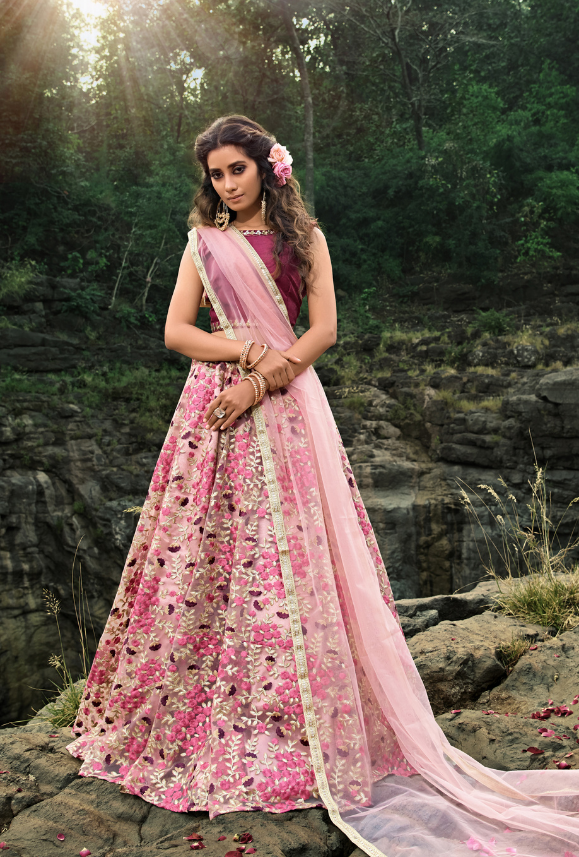 Pink Lehenga Choli