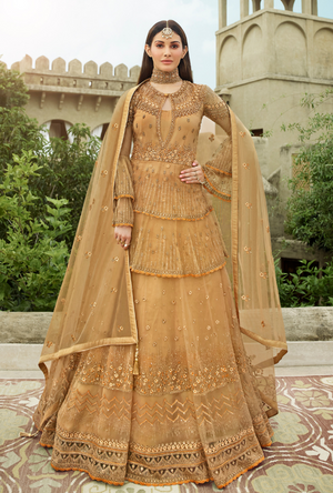 Beige Anarkali Suit