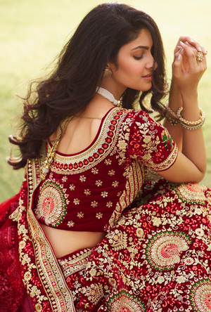 Red Bridal Lehenga Choli