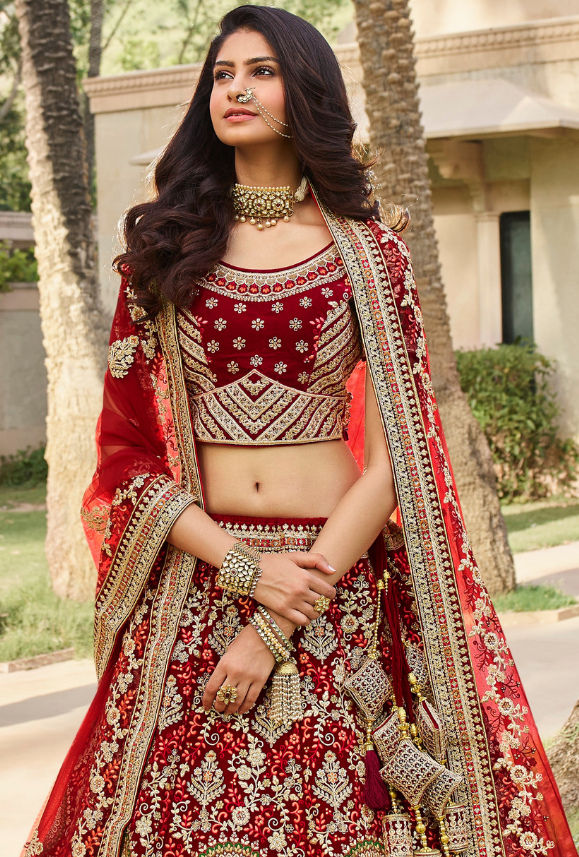 Red Bridal Lehenga Choli