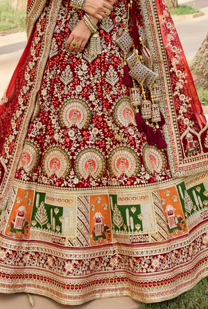 Red Bridal Lehenga Choli