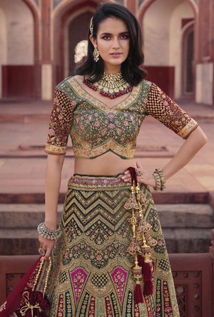 Bridal Multicolour Lehenga