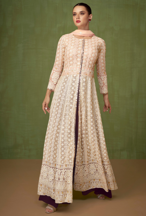 Cream Anarkali Dress