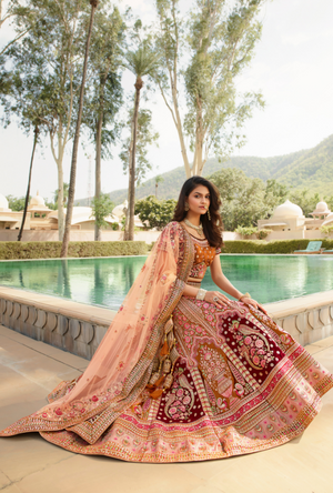 Multicolor Bridal Lehenga Choli