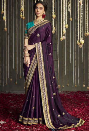 Purple Designer Saree