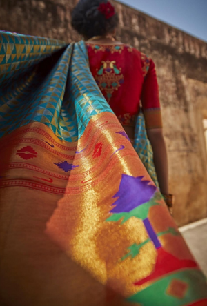 Multicolor Designer Saree